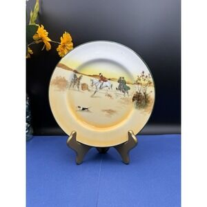 Vintage Royal Doulton Bone China John Peel Hunting Scene Salad Plate England